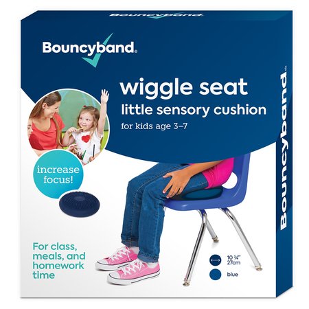BOUNCYBANDS Little Wiggle Seat Sensory Cushion, Blue WS27BU